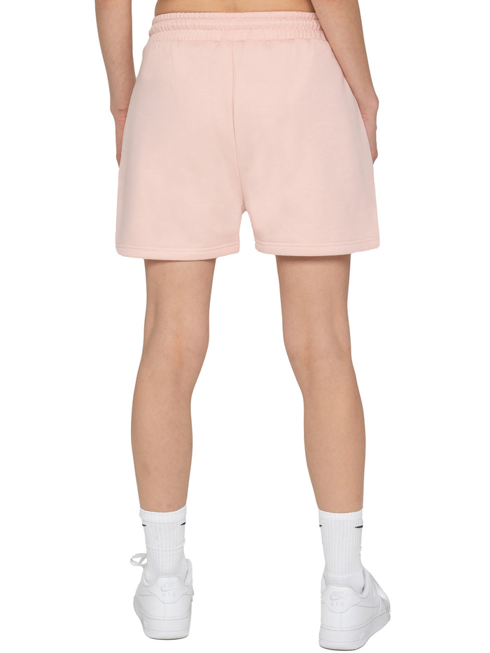Enzo Jeans Drawstring Fleece Sweat Shorts - Peach