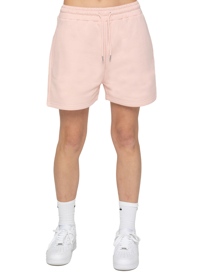 enzo jeans Drawstring Fleece Sweat Shorts - Peach