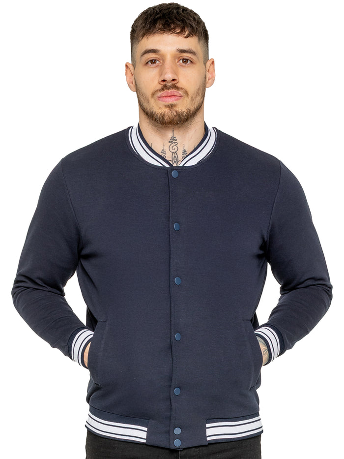 Enzo Jeans Elio Mens Varsity Jacket - Navy