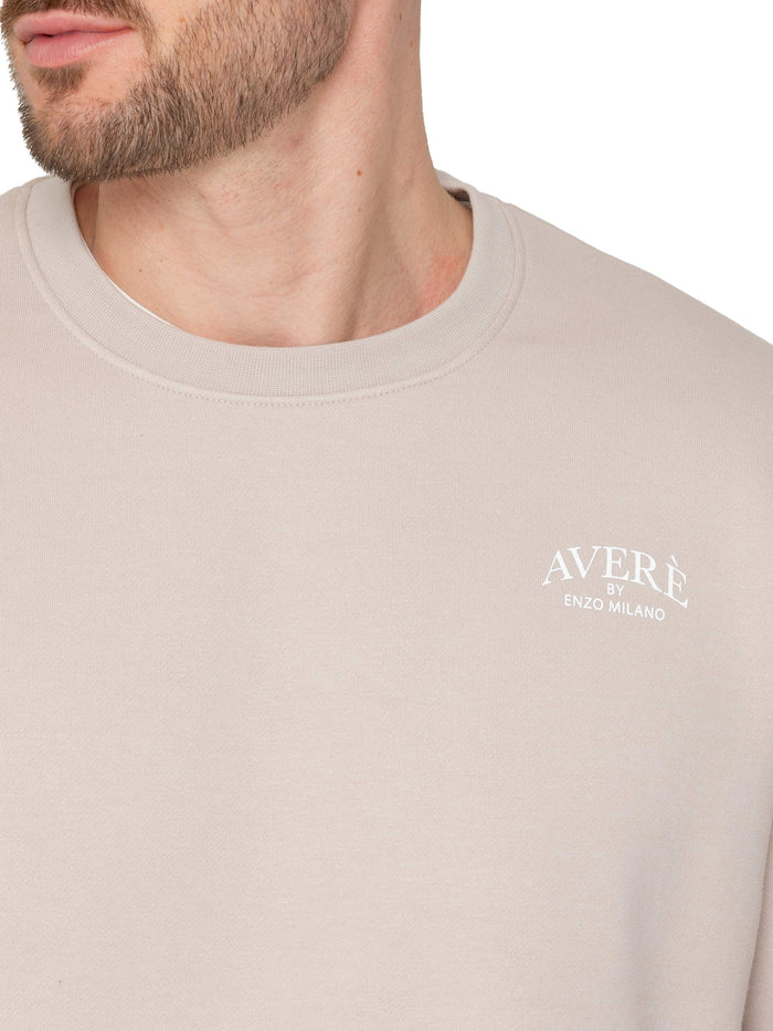 Enzo Jeans Eliseo Essential Crew Sweatshirt - Beige