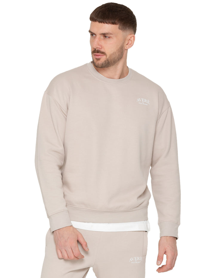 enzo jeans Eliseo Essential Crew Sweatshirt - Beige