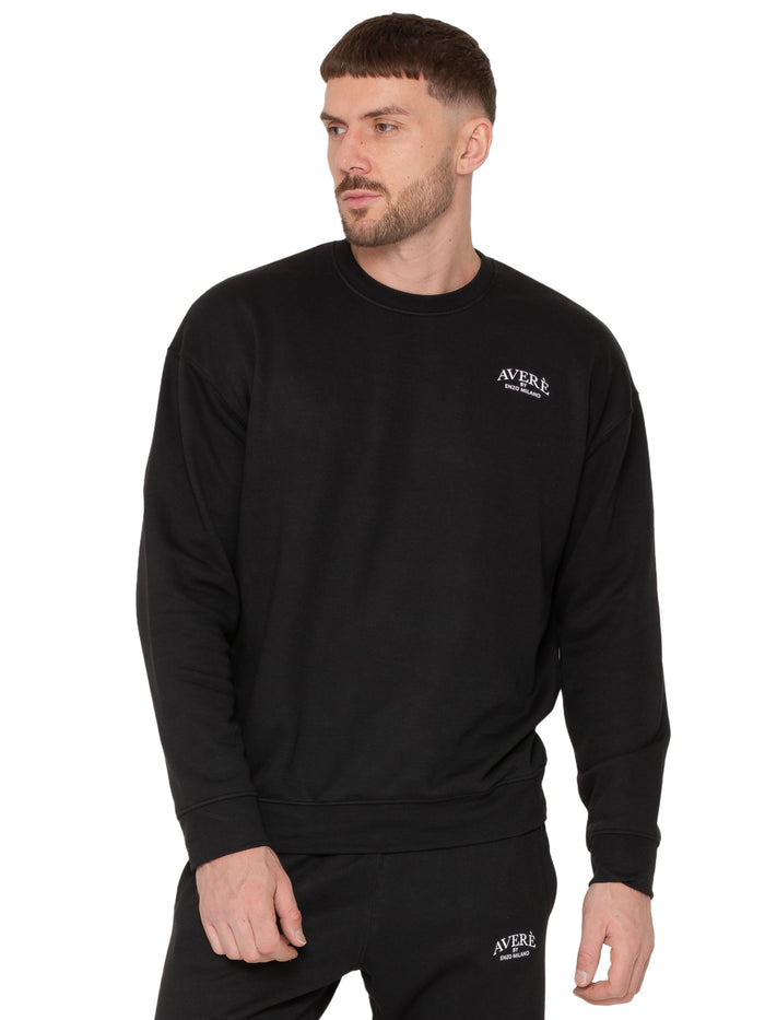 Enzo Jeans Eliseo Essential Crew Sweatshirt - Black