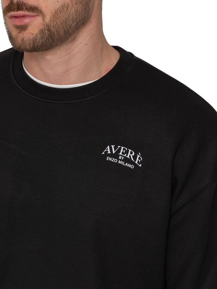 Enzo Jeans Eliseo Essential Crew Sweatshirt - Black