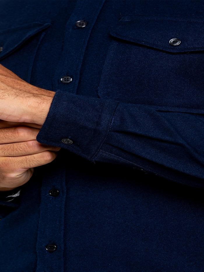 Enzo Jeans Emiliano Textured Overshirt - Navy