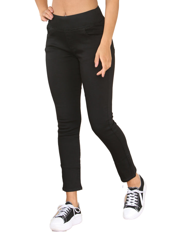 Enzo Jeans Eve Elasticated Waist Jeans - Black