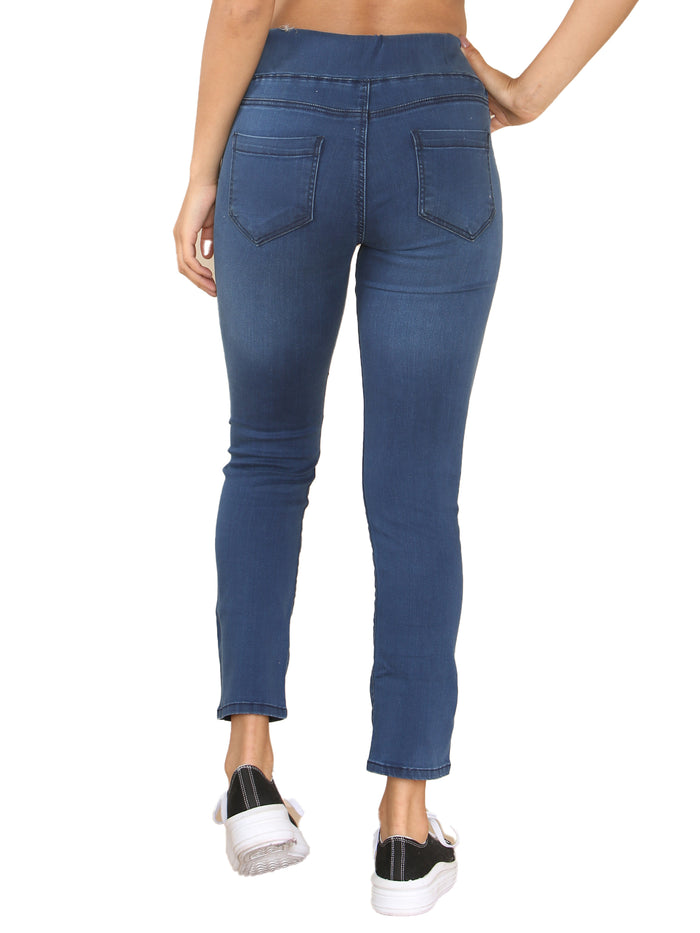 Enzo Jeans Eve Elasticated Waist Jeans - Blue
