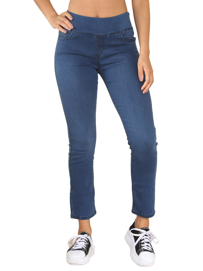 Enzo Jeans Eve Elasticated Waist Jeans - Blue