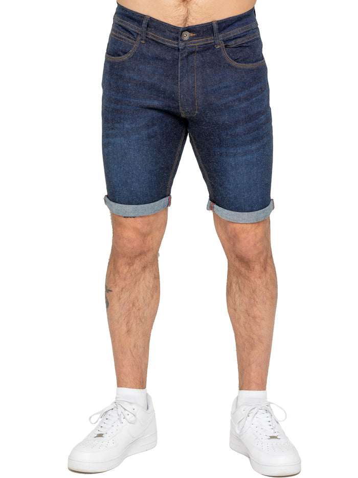 enzo jeans Everett Stretch Denim Shorts - Dark Blue