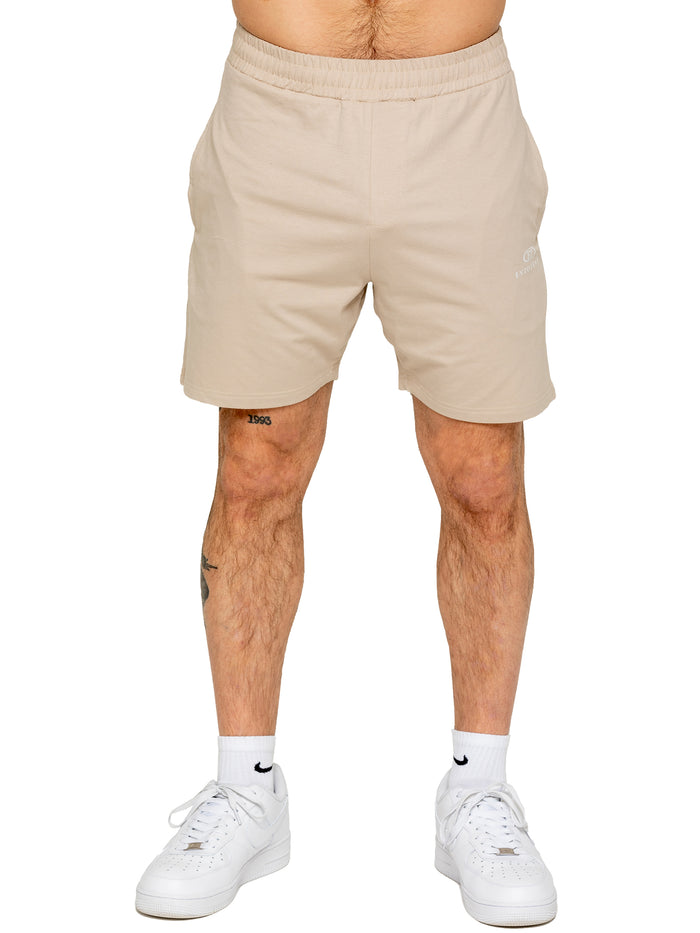 Enzo Jeans Fabian Logo Shorts - Stone