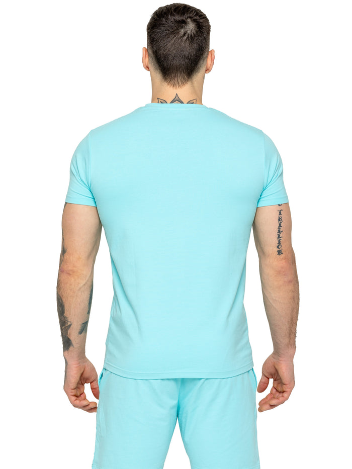 Enzo Jeans Fabio Athletic T-Shirt - Aqua Blue