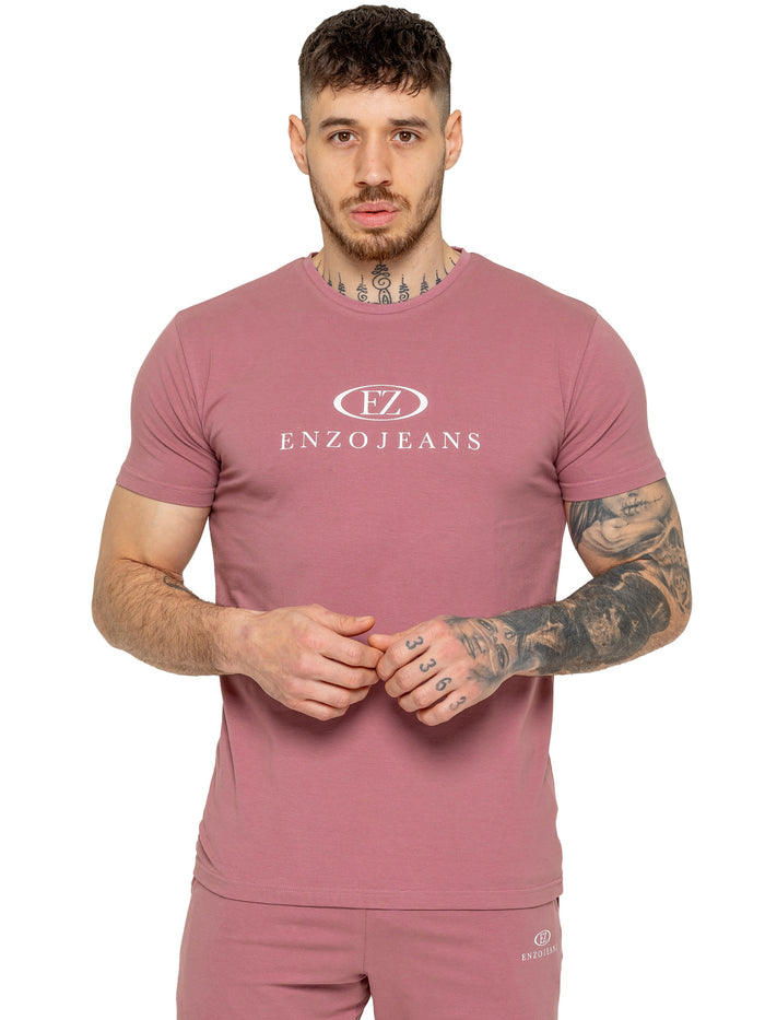 enzo jeans Fabio Athletic T-Shirt - Mauve