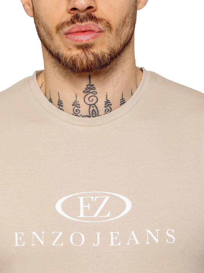 Enzo Jeans Fabio Athletic T-Shirt - Stone