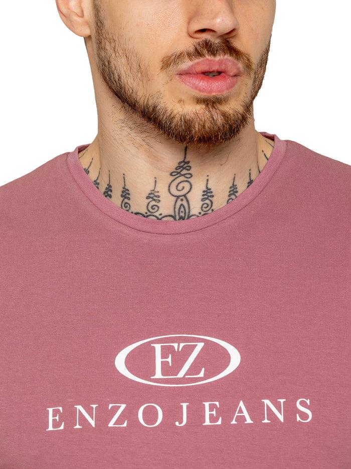 Enzo Jeans Fabio T-Shirt And Shorts Set - Mauve