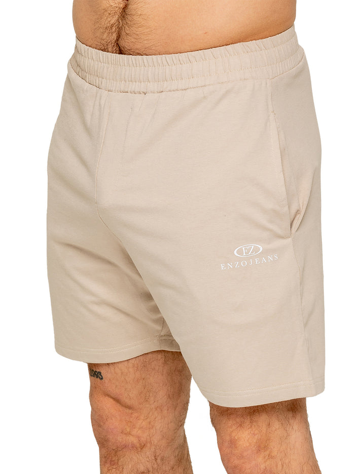 Enzo Jeans Fabio T-Shirt And Shorts Set - Stone