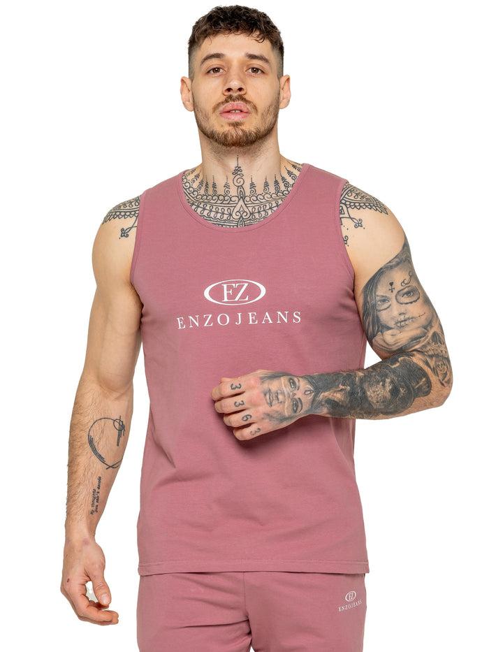 enzo jeans Fabrizio Logo Vest - Mauve