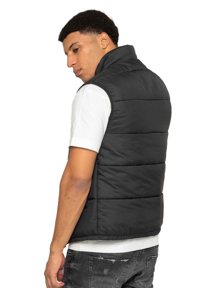 Enzo Jeans Francesco Puffer Gilet - Black