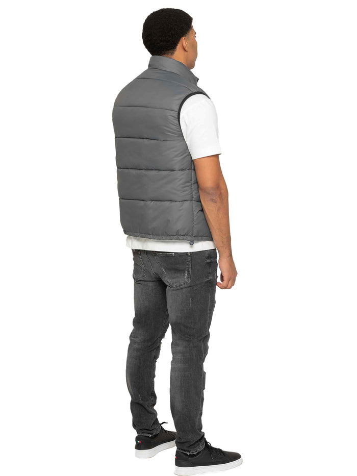 Enzo Jeans Francesco Puffer Gilet - Grey