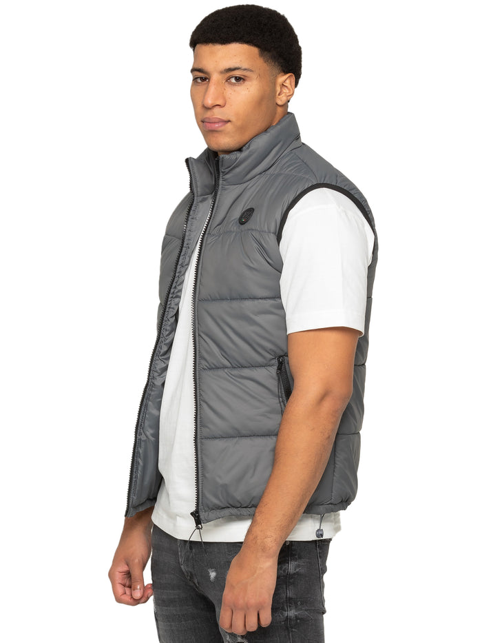 enzo jeans Francesco Puffer Gilet - Grey
