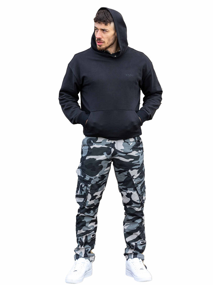 enzo jeans Genaro Camo Cargo Pants - Grey