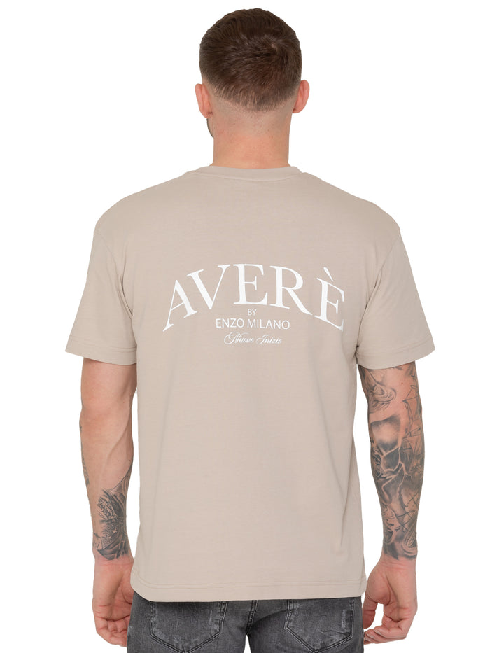 enzo jeans Gianluca Oversized Fit T-Shirt - Beige