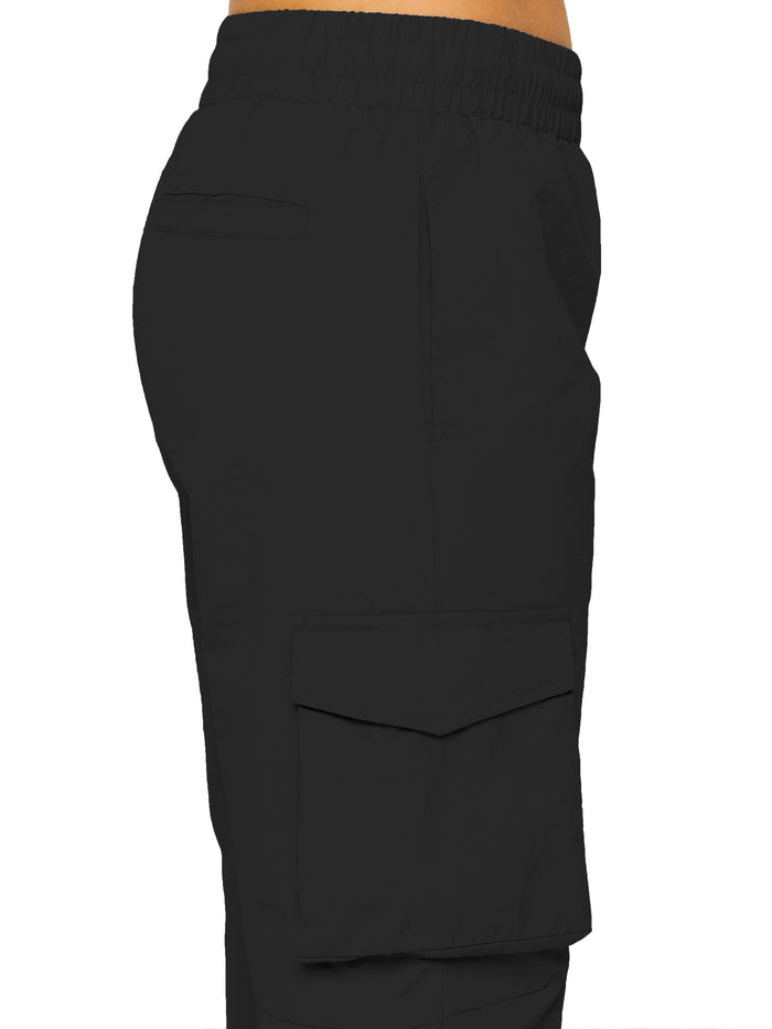 Enzo Jeans Grace Parachute Cargo Pants - Black