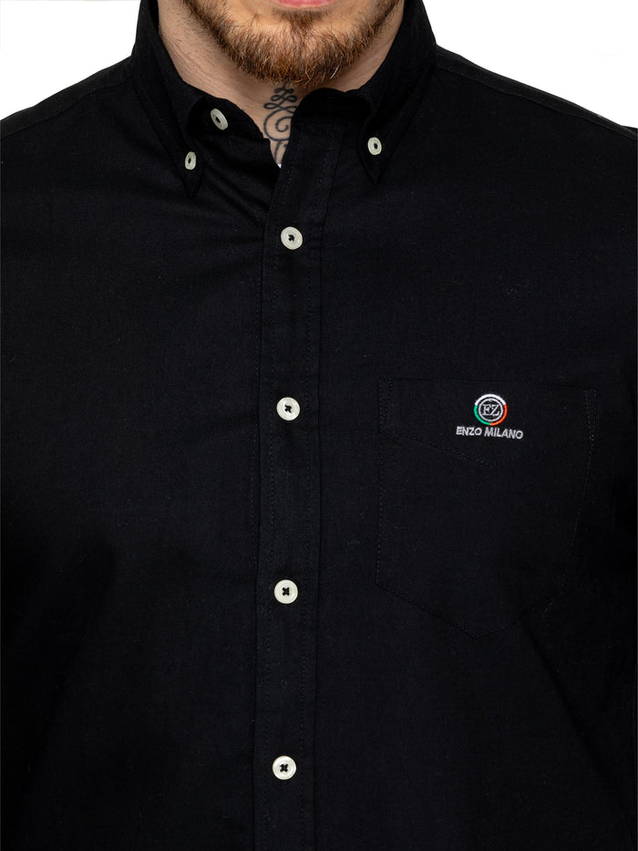 Enzo Jeans Grayson Classic Fit Shirt - Black