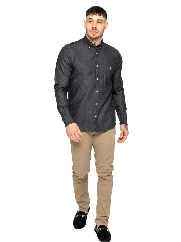 Enzo Jeans Grayson Classic Fit Shirt - Black Denim
