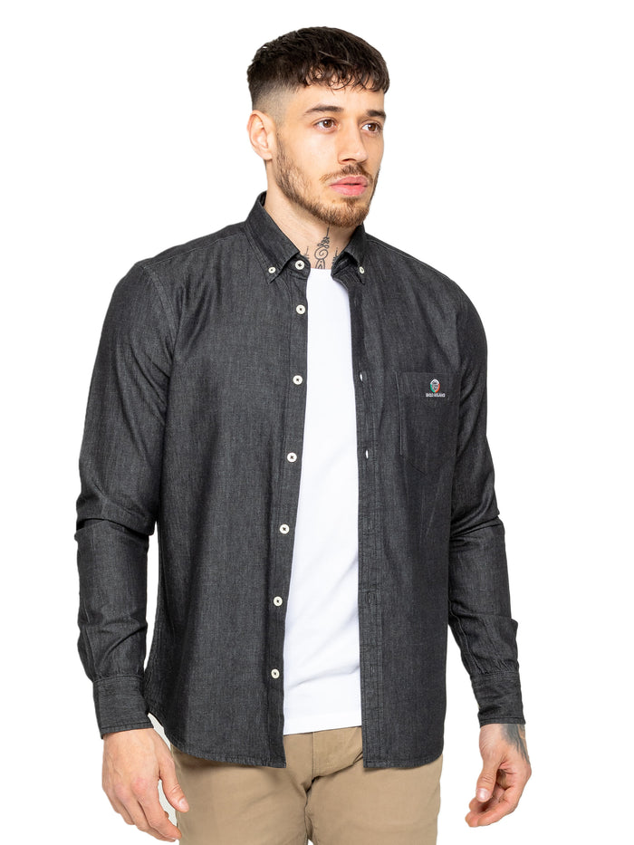 enzo jeans Grayson Classic Fit Shirt - Black Denim