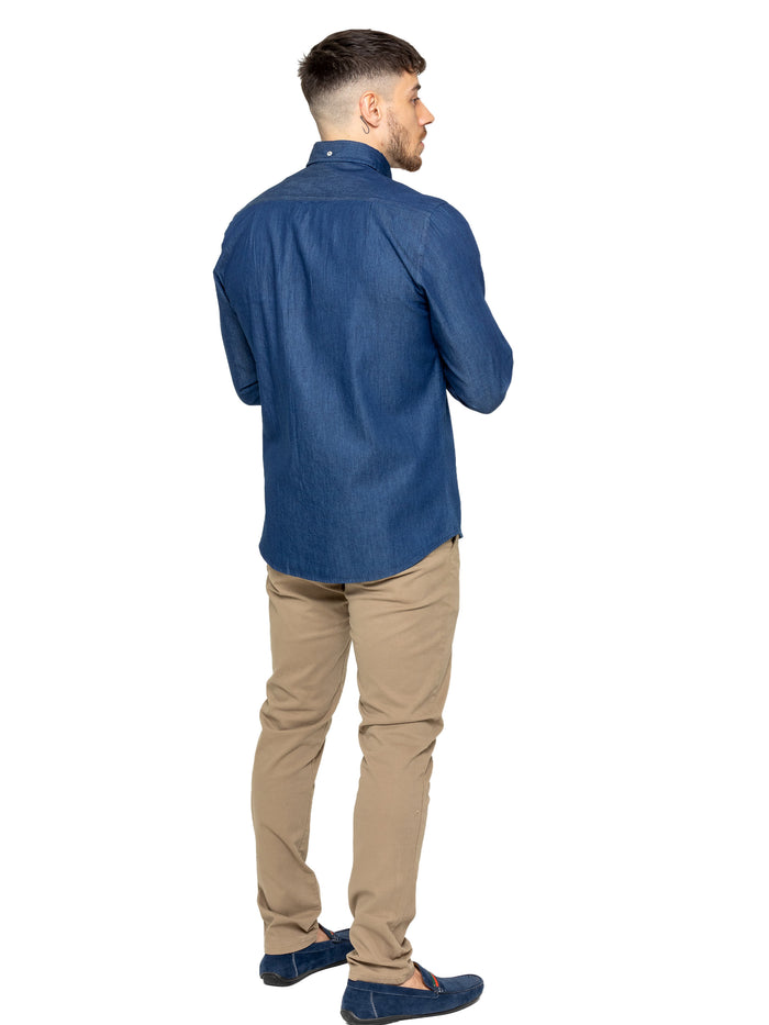 Enzo Jeans Grayson Classic Fit Shirt - Blue Denim