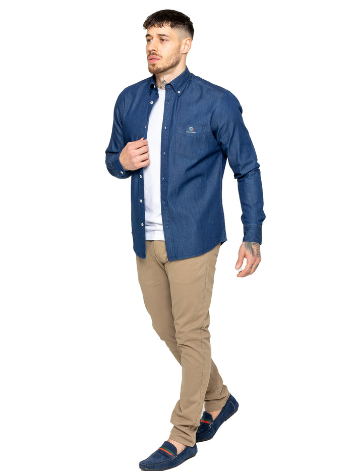 Enzo Jeans Grayson Classic Fit Shirt - Blue Denim