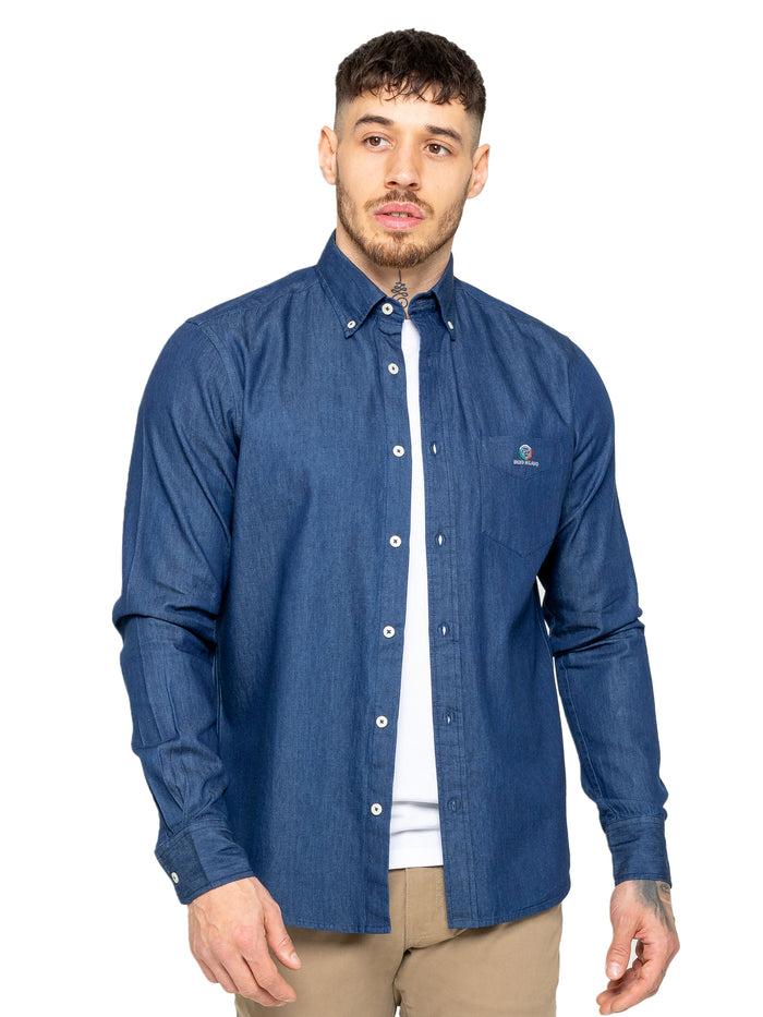 enzo jeans Grayson Classic Fit Shirt - Blue Denim