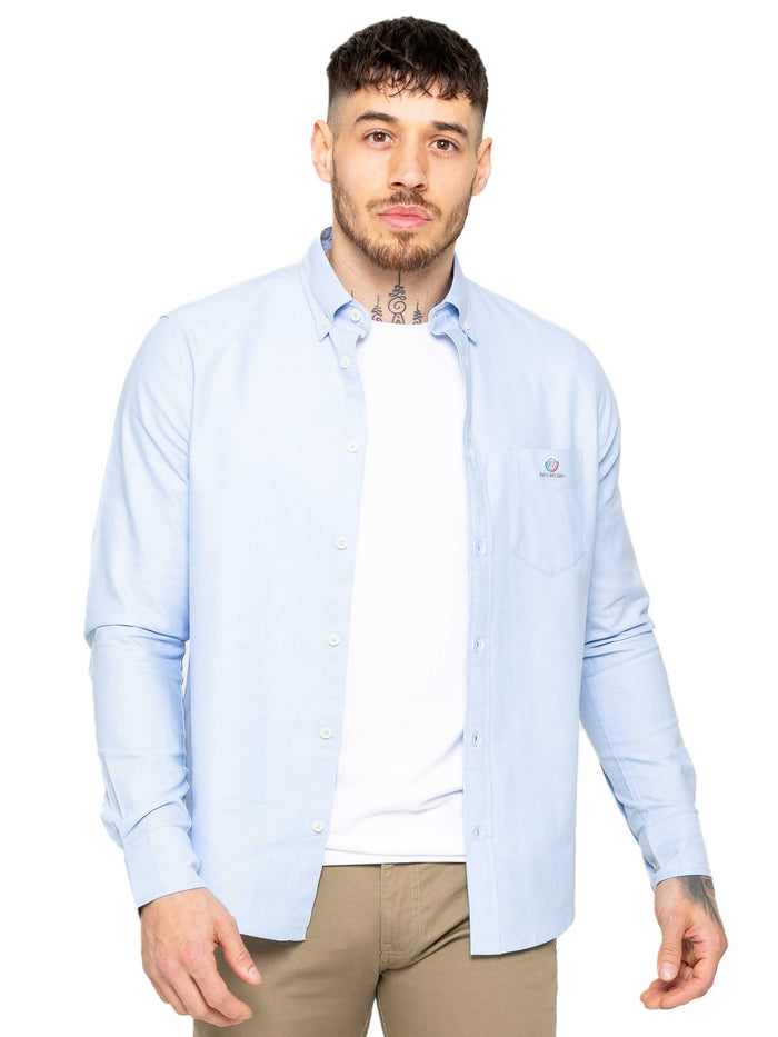 enzo jeans Grayson Classic Fit Shirt - Light Blue