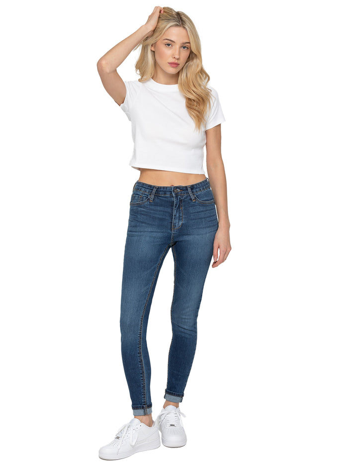 Enzo Jeans Hailey Bum Sculpt Skinny Jeans - Blue