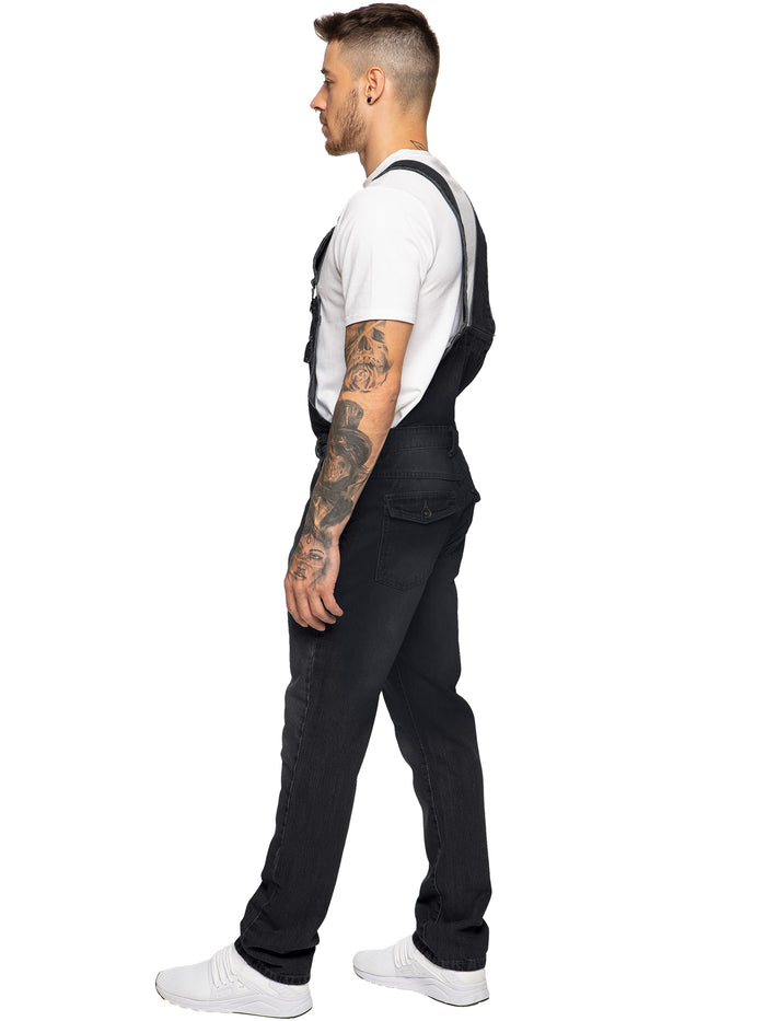 Enzo Jeans Harlem Dungarees - Black