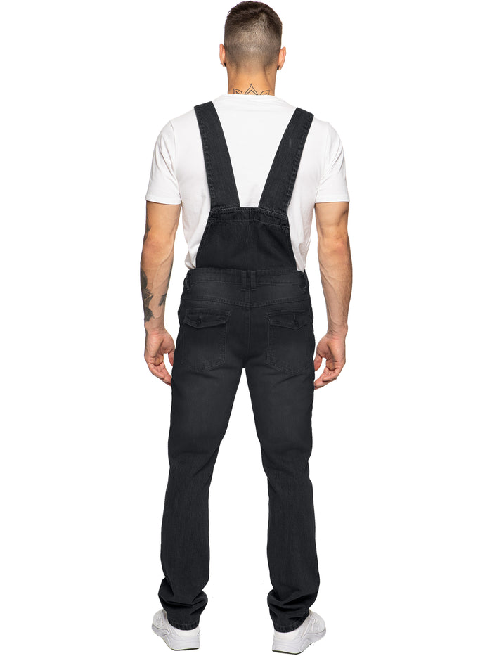 Enzo Jeans Harlem Dungarees - Black