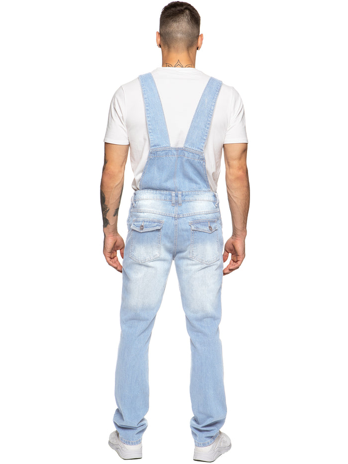 Enzo Jeans Harlem Dungarees - Bleach