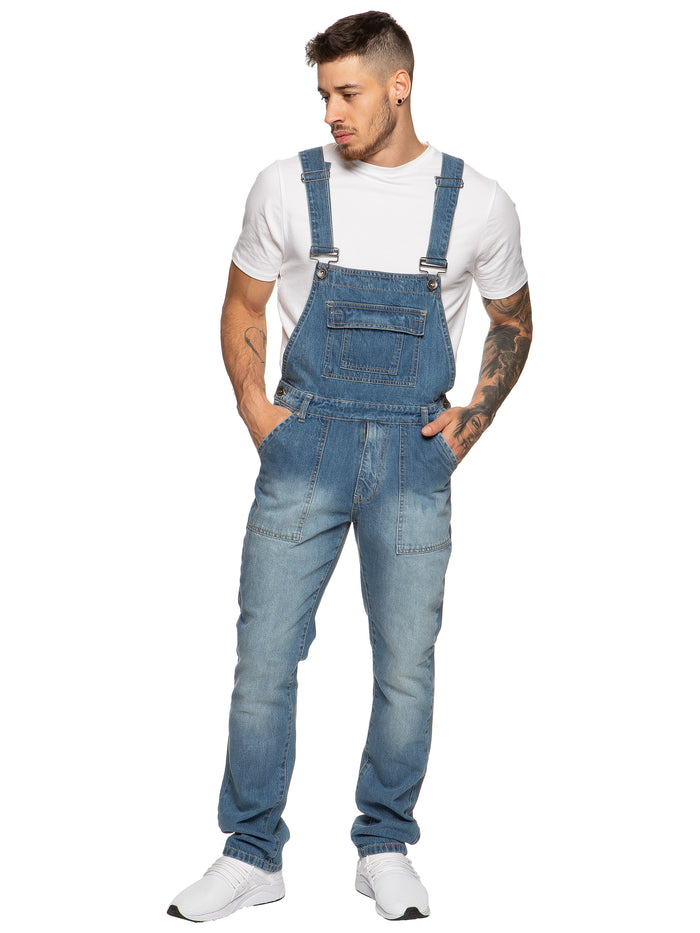enzo jeans Harlem Dungarees - Light Blue
