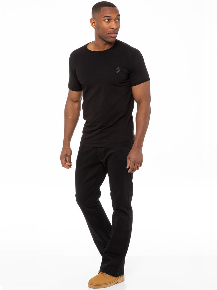 Enzo Jeans Hugh Bootcut Denim Jeans - Black