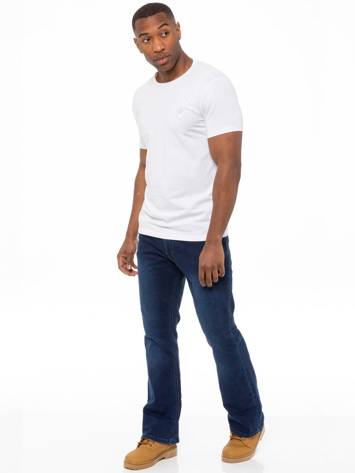 Enzo Jeans Hugh Bootcut Denim Jeans - Blue