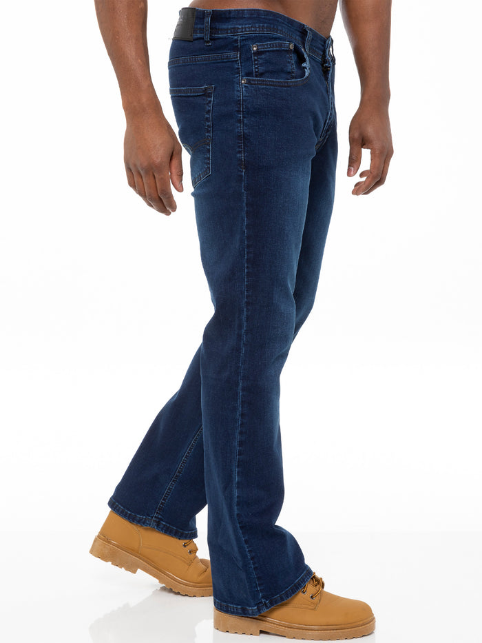 Enzo Jeans Hugh Bootcut Denim Jeans - Blue