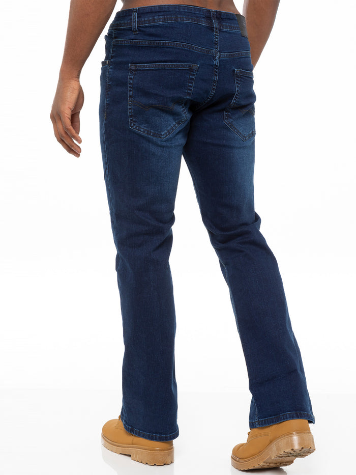 Enzo Jeans Hugh Bootcut Denim Jeans - Blue