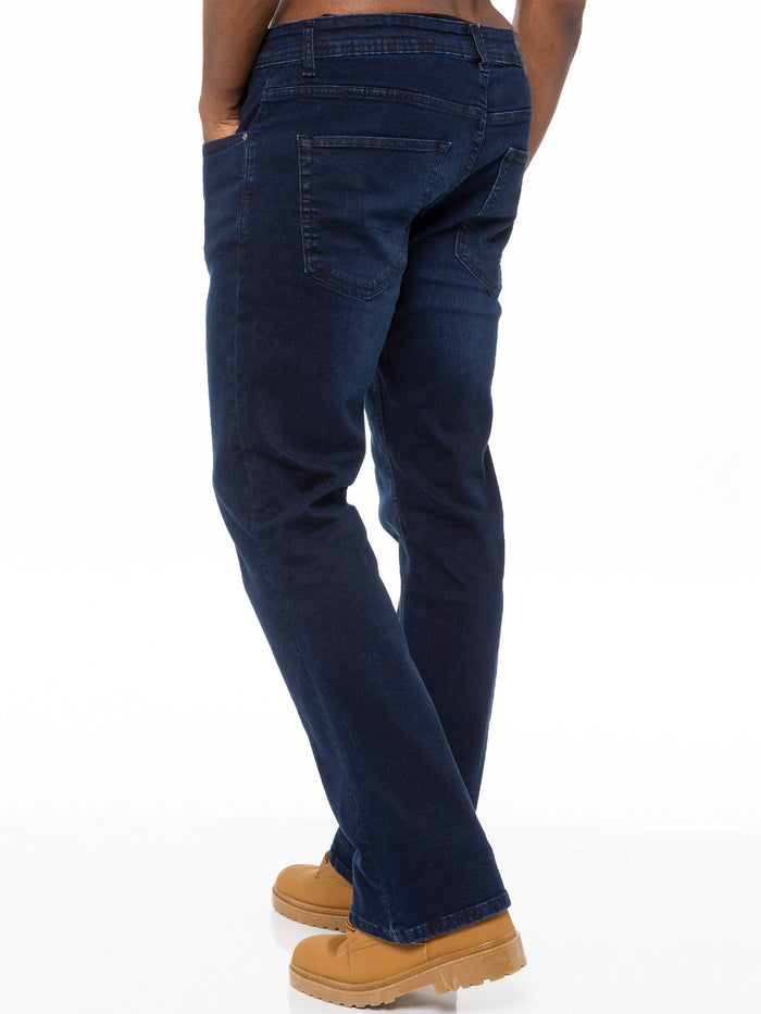 Enzo Jeans Hugh Bootcut Denim Jeans - Dark Blue