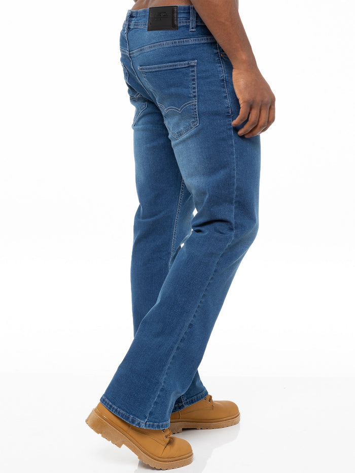 Enzo Jeans Hugh Bootcut Denim Jeans - Light Blue