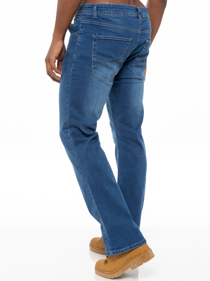 Enzo Jeans Hugh Bootcut Denim Jeans - Light Blue
