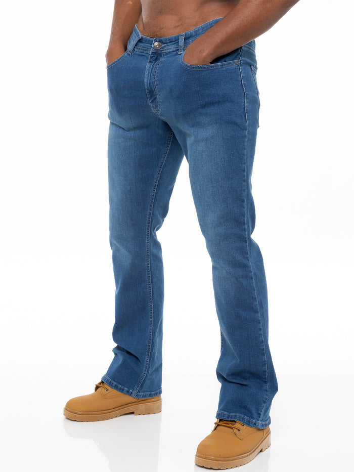 enzo jeans Hugh Bootcut Denim Jeans - Light Blue