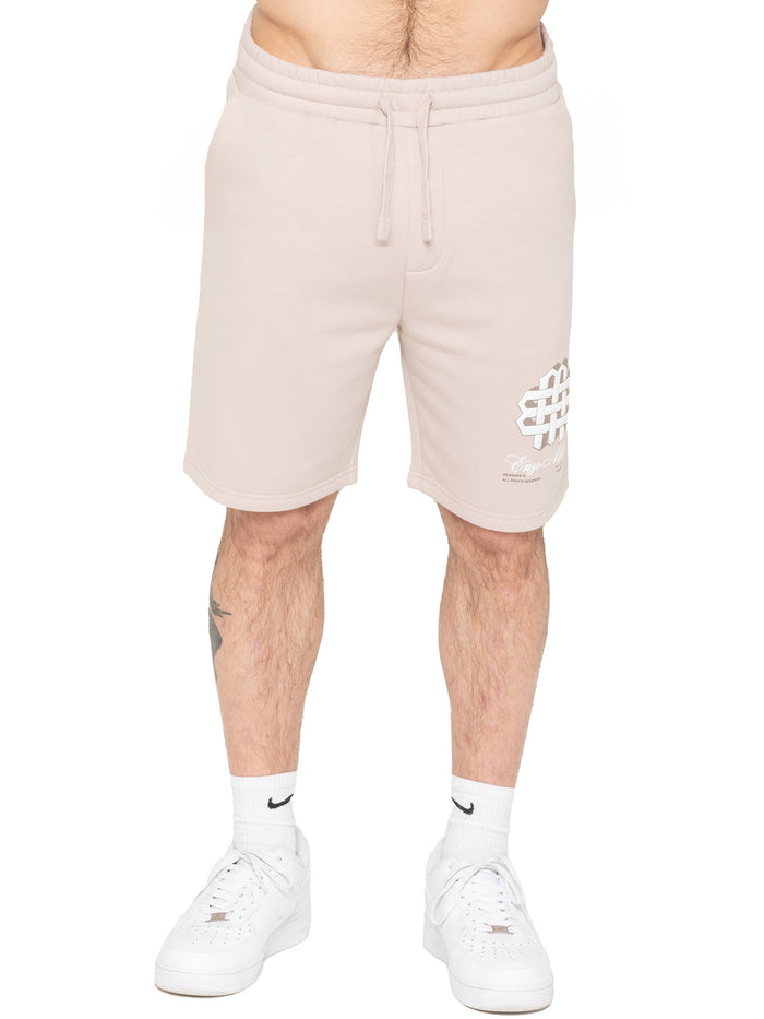 Enzo Jeans Jaques Applique Print Shorts - Clay