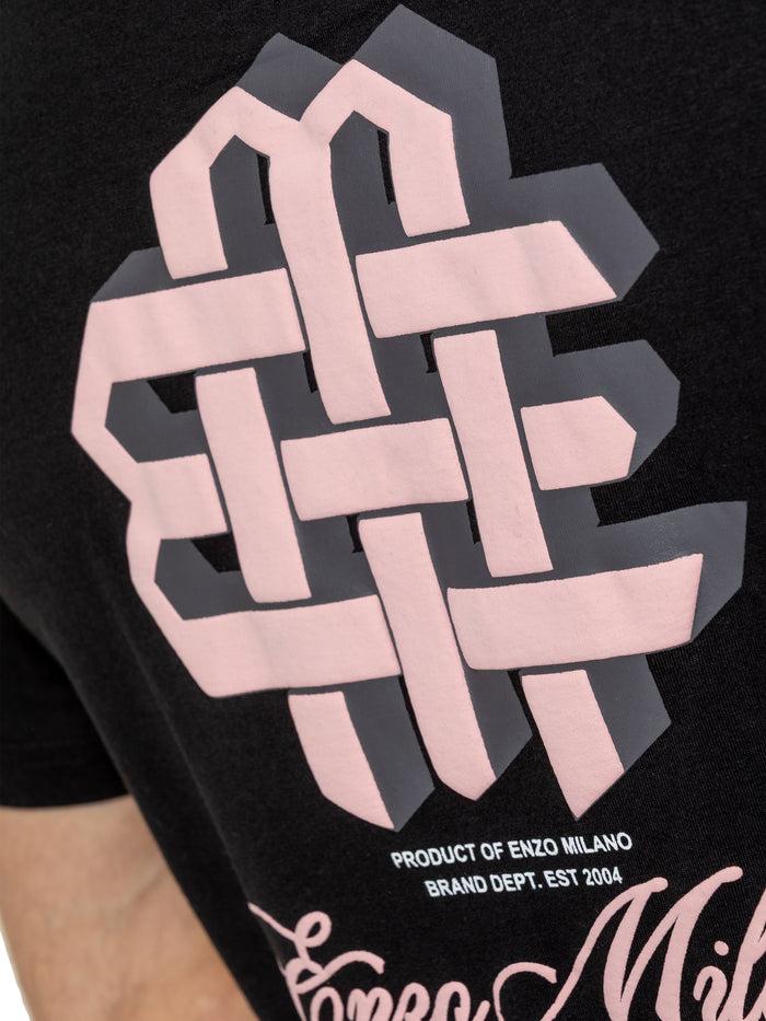 Enzo Jeans Jaques Applique T-Shirt - Black