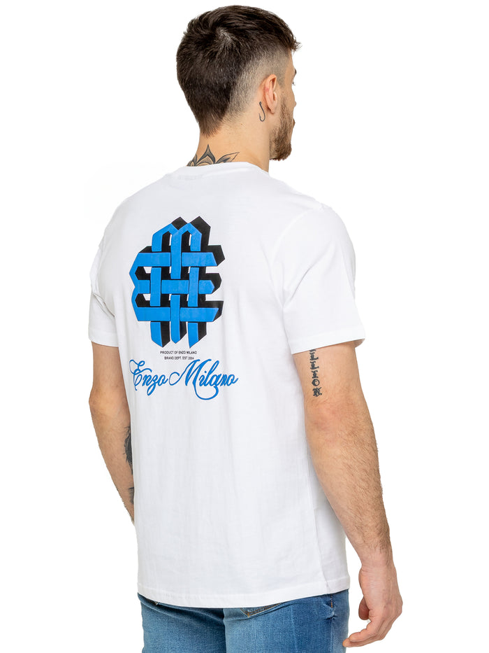 Enzo Jeans Jaques Applique T-Shirt - White