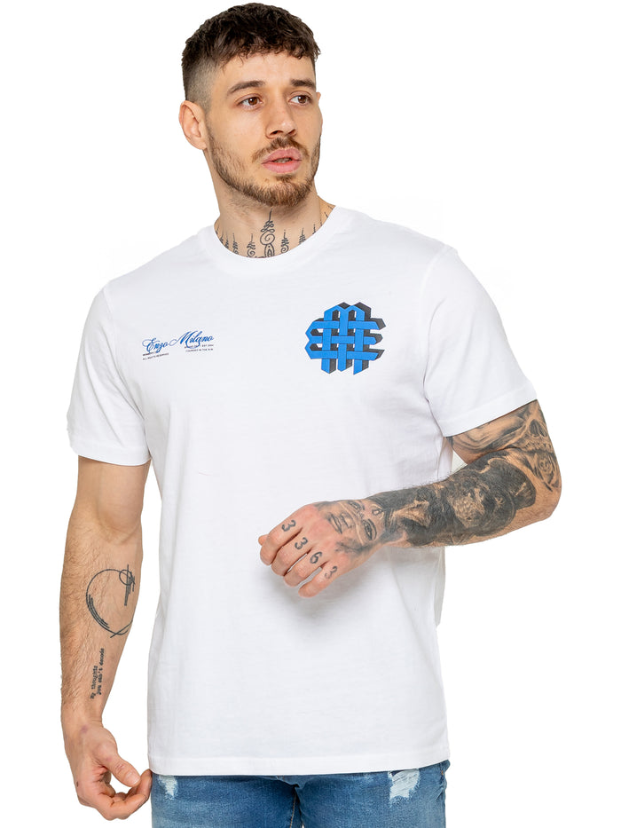 enzo jeans Jaques Applique T-Shirt - White