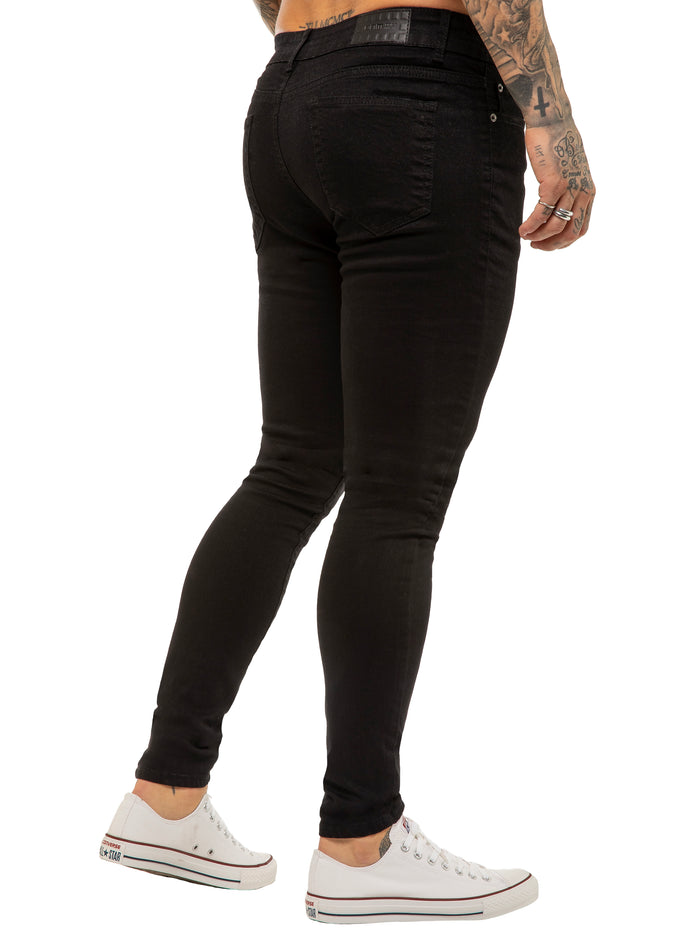 Enzo Jeans Julian Skinny Stretch Jeans - Black